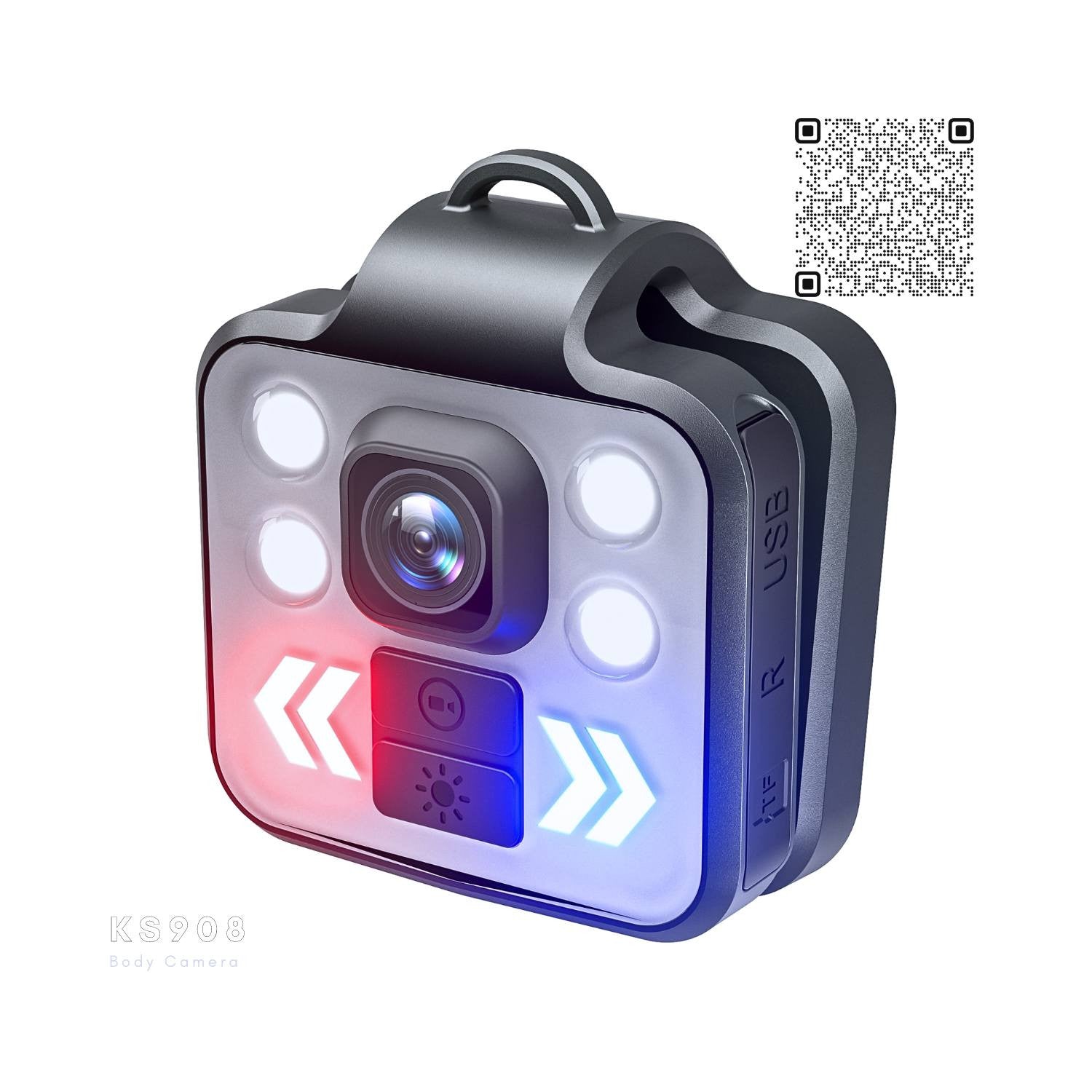 KS908 Flashlight Wearable Audio Video Body Camera Recorder KS908 Flashlight Wearable Audio Video Body Camera Recorder